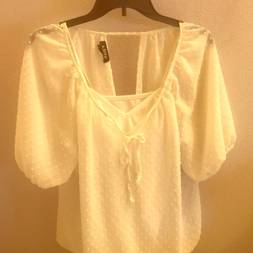 White Blouse with Open back